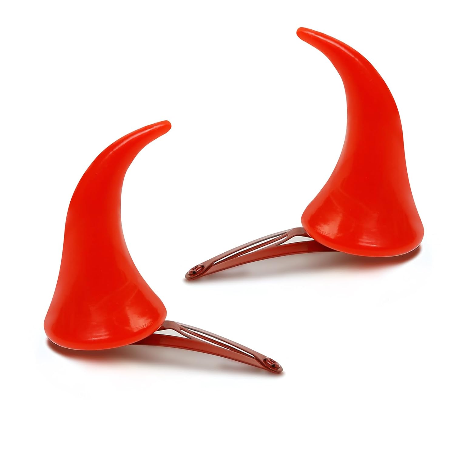 Devil Horns Hair Clips Red Horns Hair Clip Barrettes Demon Horns for Halloween Costume Cosplay Hair Accessories - Image 1