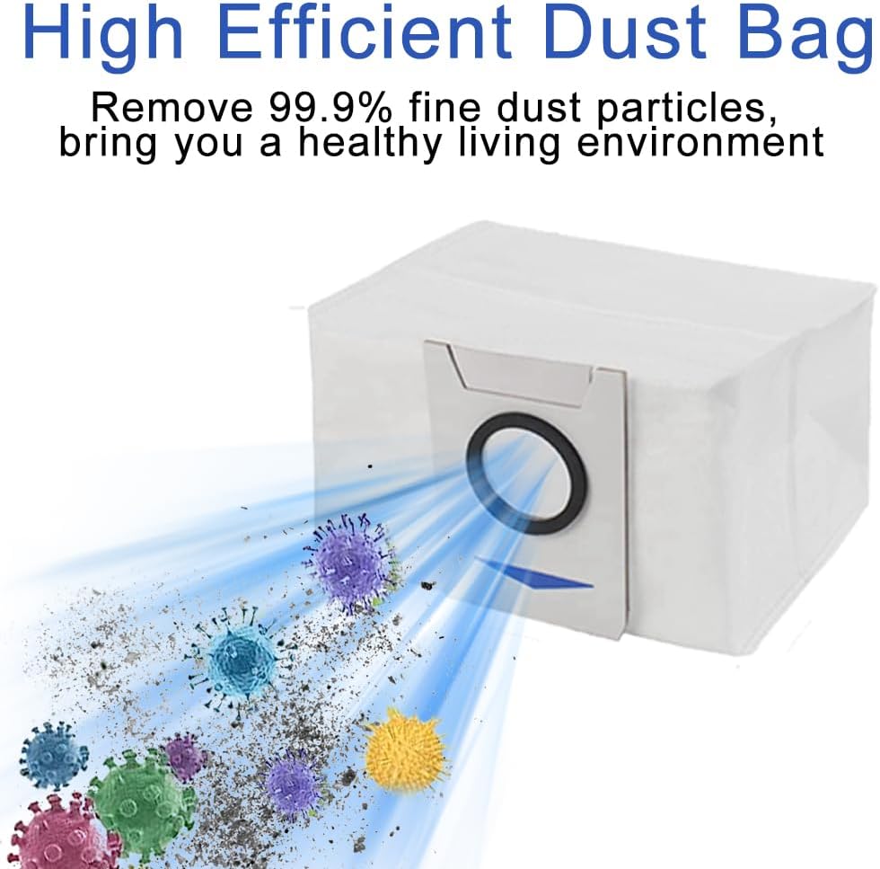 Dust Bags Spare Part for Ecovacs Deebot X1 X1 Plus T10 T10 Plus Robot Vacuum Cleaner Replacement Dust Garbage Bag Accessories (6 Pcs) - Image 3