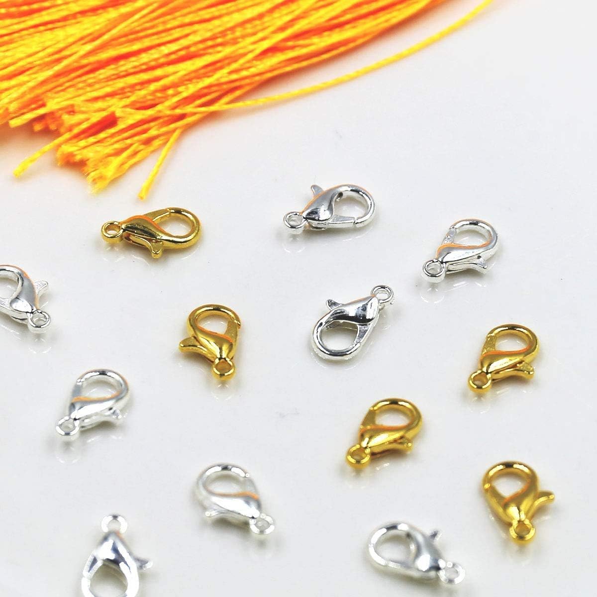 50 Pieces Stainless Steel Lobster Claw Clasps, Silver & Gold Bracelet Necklace Clasps Findings for DIY Jewelry Making(21x12mm) - Image 4