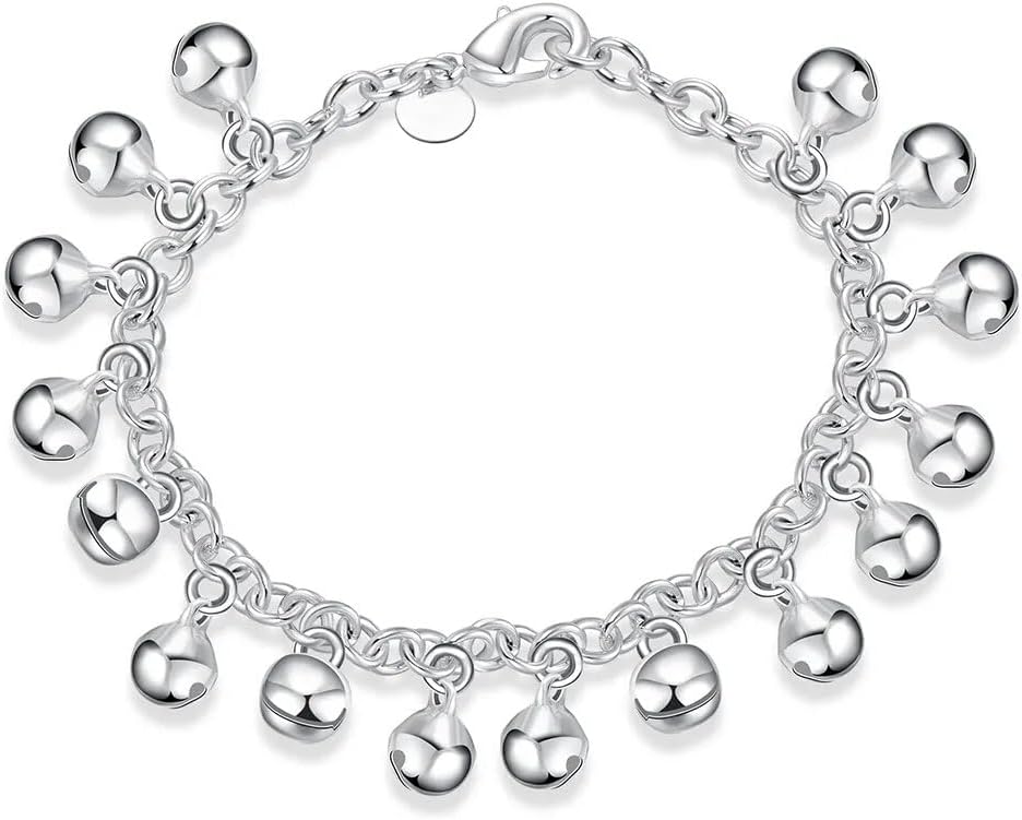OSIRIDEH2 Bell Bracelet 925 Sterling Silver Bells Sounds Bead Chain Bracelet for Women Wedding Engagement Party Jewelry Jingling Bracelets bracelet - Image 1