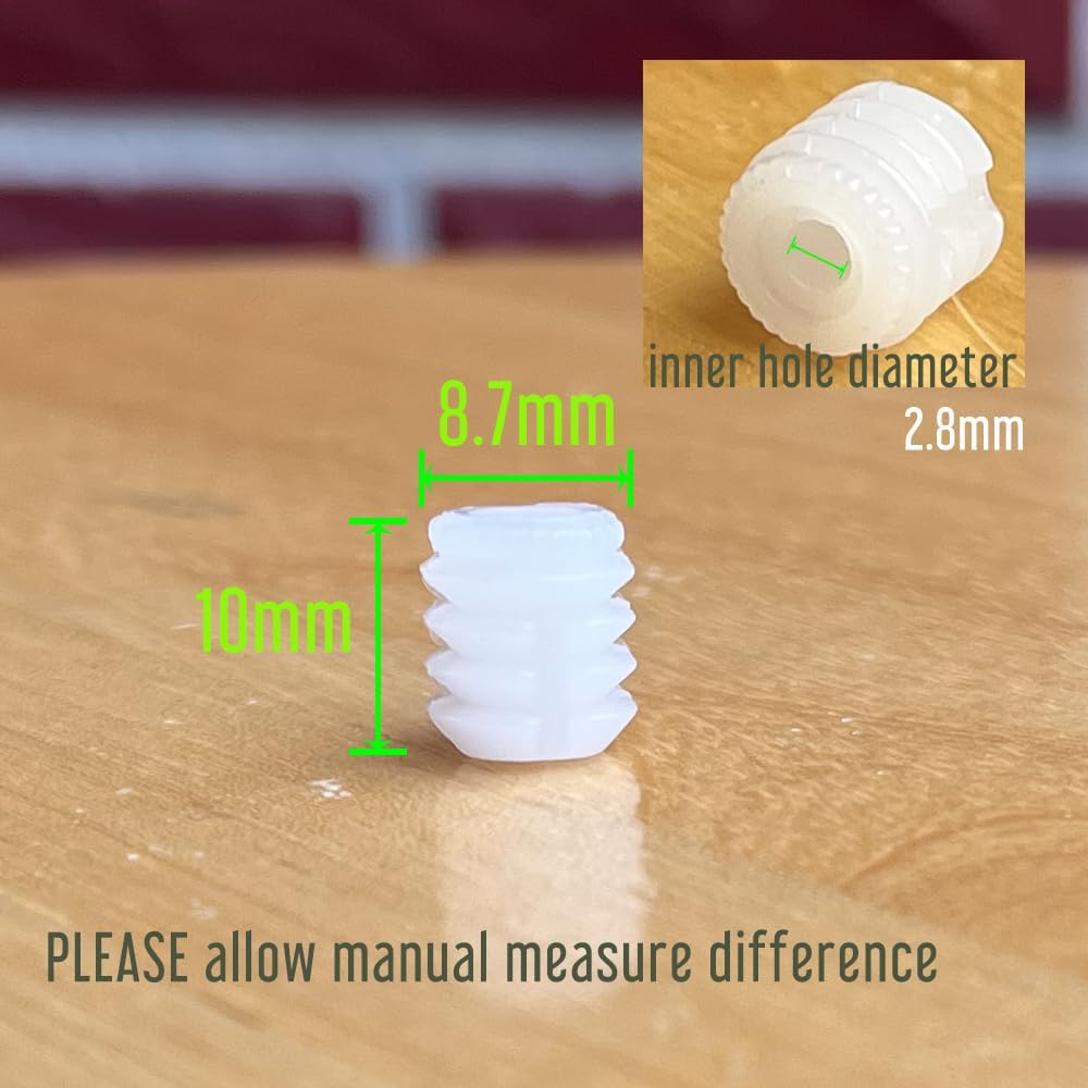 100 Pieces 8.75 x 10 mm Plastic Hinge Dowel Inserts Replacement Anchors for Kitchen Cabinet Bathroom Locker Cupboard Doors - Image 4