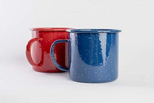 Enamel Mug - Outdoor Camping Mugs - Ideal For Early Morning Coffee Or Cold Beverages- Coffee Mug- 16 Oz (Navy) Blue  Blue - Image 2
