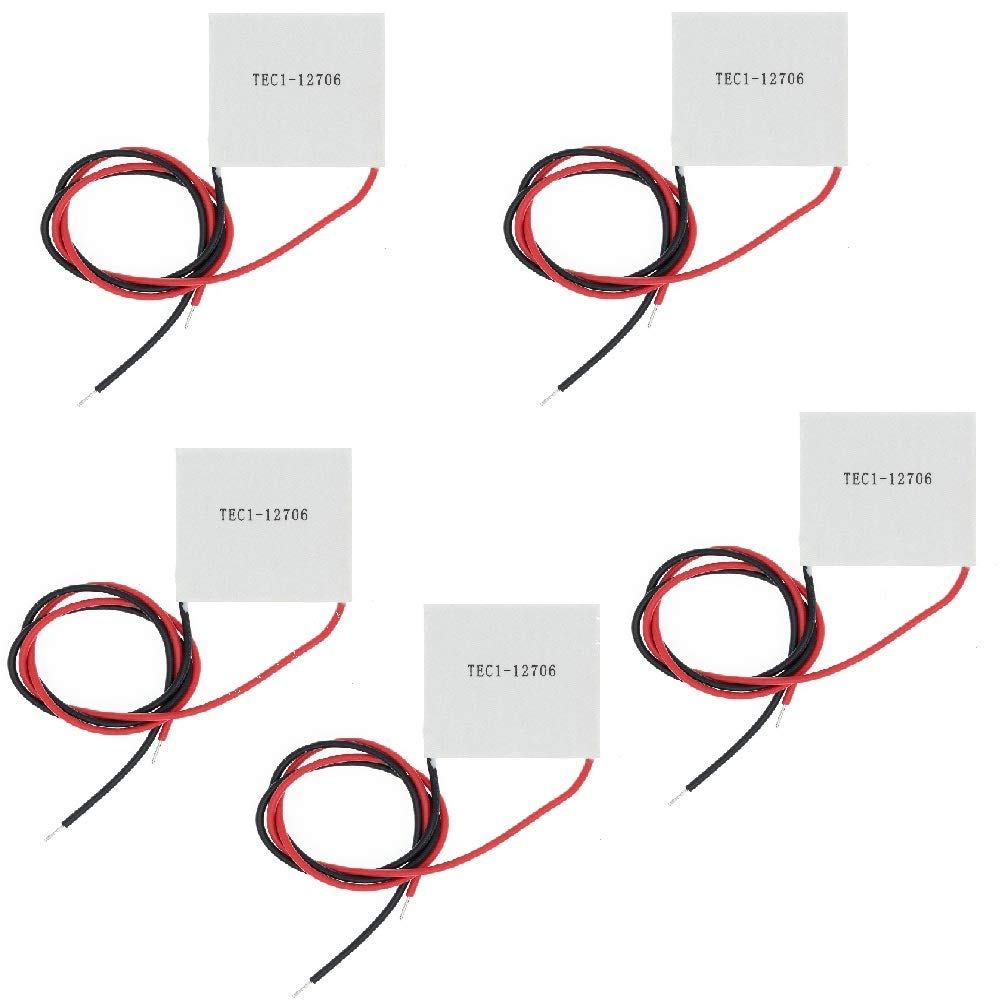 5pcs TEC1-12706 40 x 40MM 12V 60W Heatsink Thermoelectric Cooler Cooling Peltier Plate Module - Image 1