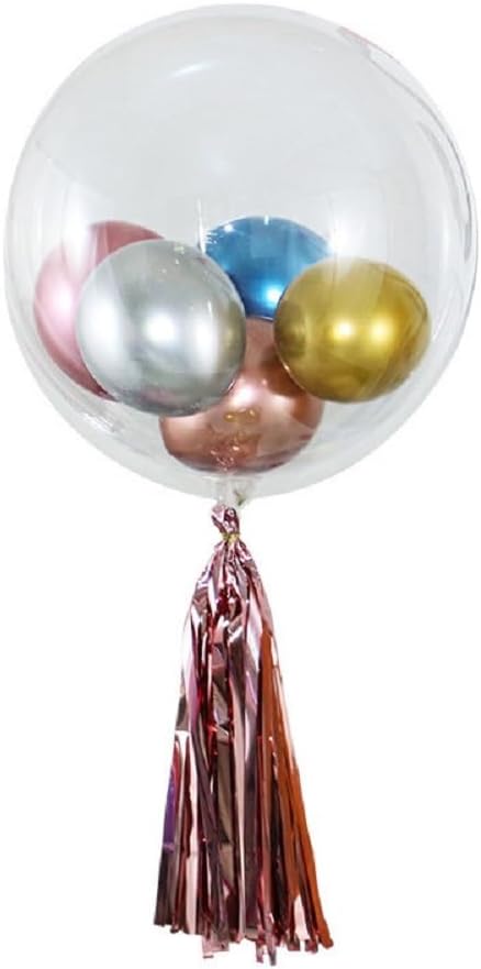 25 Pack Bobo Balloons, 24 Inch Clear Bobo Balloons, DIY Transparent Bubble Balloon for Wedding, Christmas, Birthday Party Decoration - Image 1