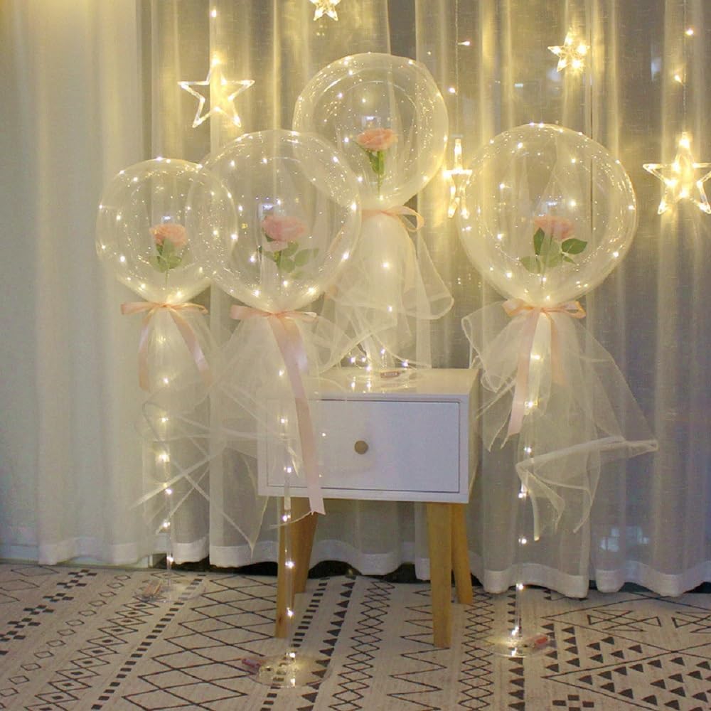 25 Pack Bobo Balloons, 24 Inch Clear Bobo Balloons, DIY Transparent Bubble Balloon for Wedding, Christmas, Birthday Party Decoration - Image 4