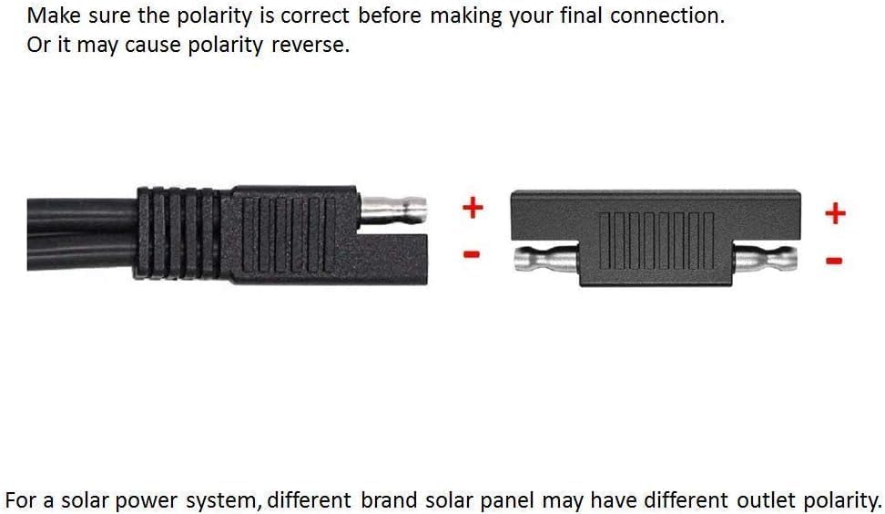 SAE Polarity Reverse Adapter Connectors for SAE to SAE Quick Disconnect Extension Cable, Solar Panel Battery Power Charger and Maintainer-3Pack - Image 2