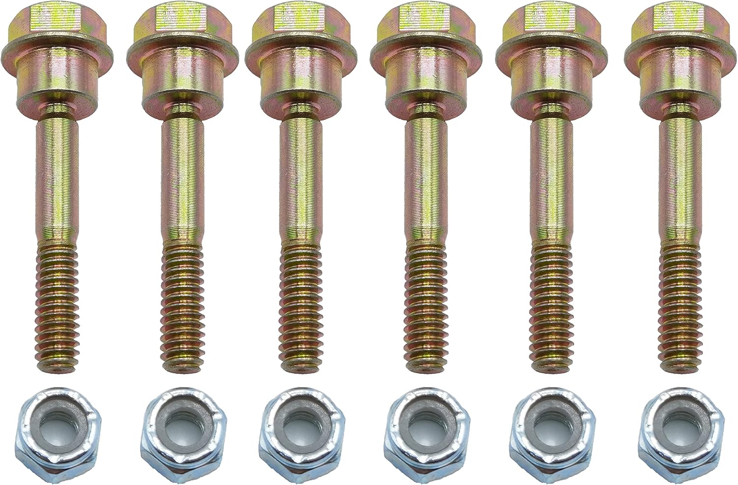 （Pack of 6 ） 580790401 588077502 Replacement Shear Bolts & Nuts Kit for Husqvarna 539976978, 595086601 2 Stage Snow Blowers/Snow Throwers 570XP 575XP 576XP - Image 1