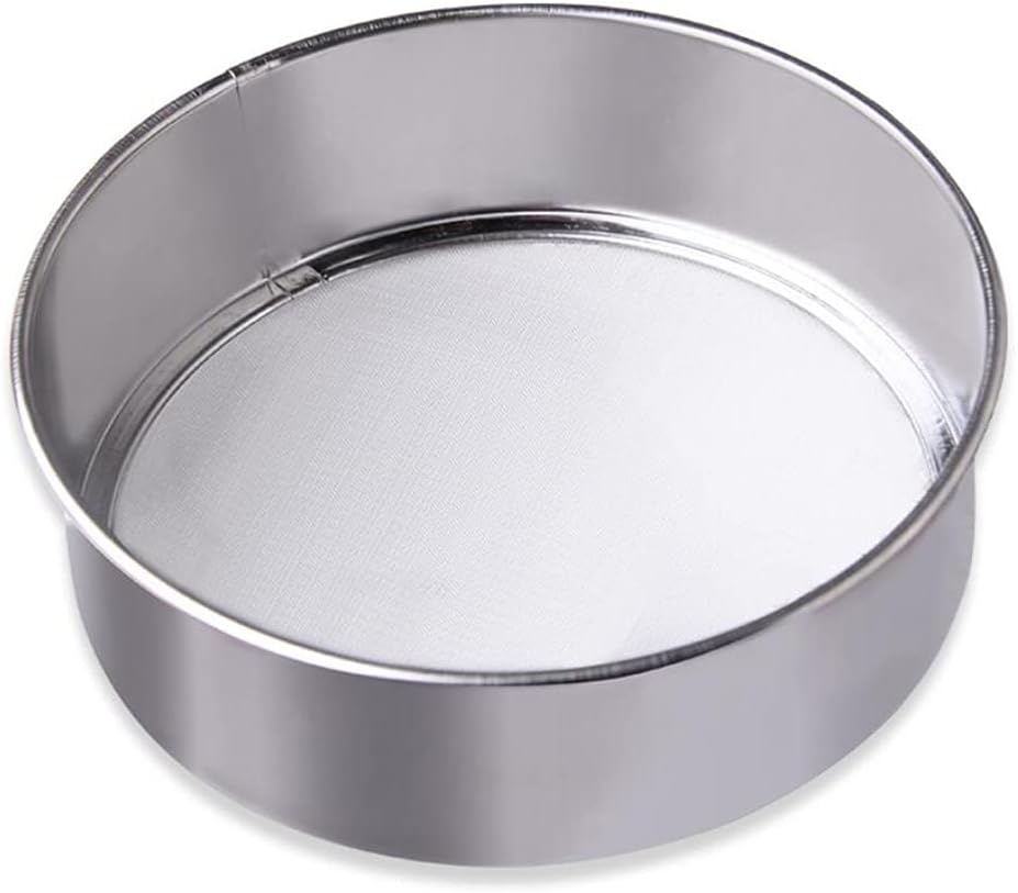 6 Inch Small Tamis, 18/8 60 Mini Fine Mesh Flour Sieve Flour Sifter Round Stainless Steel Flour Sieve - Image 1