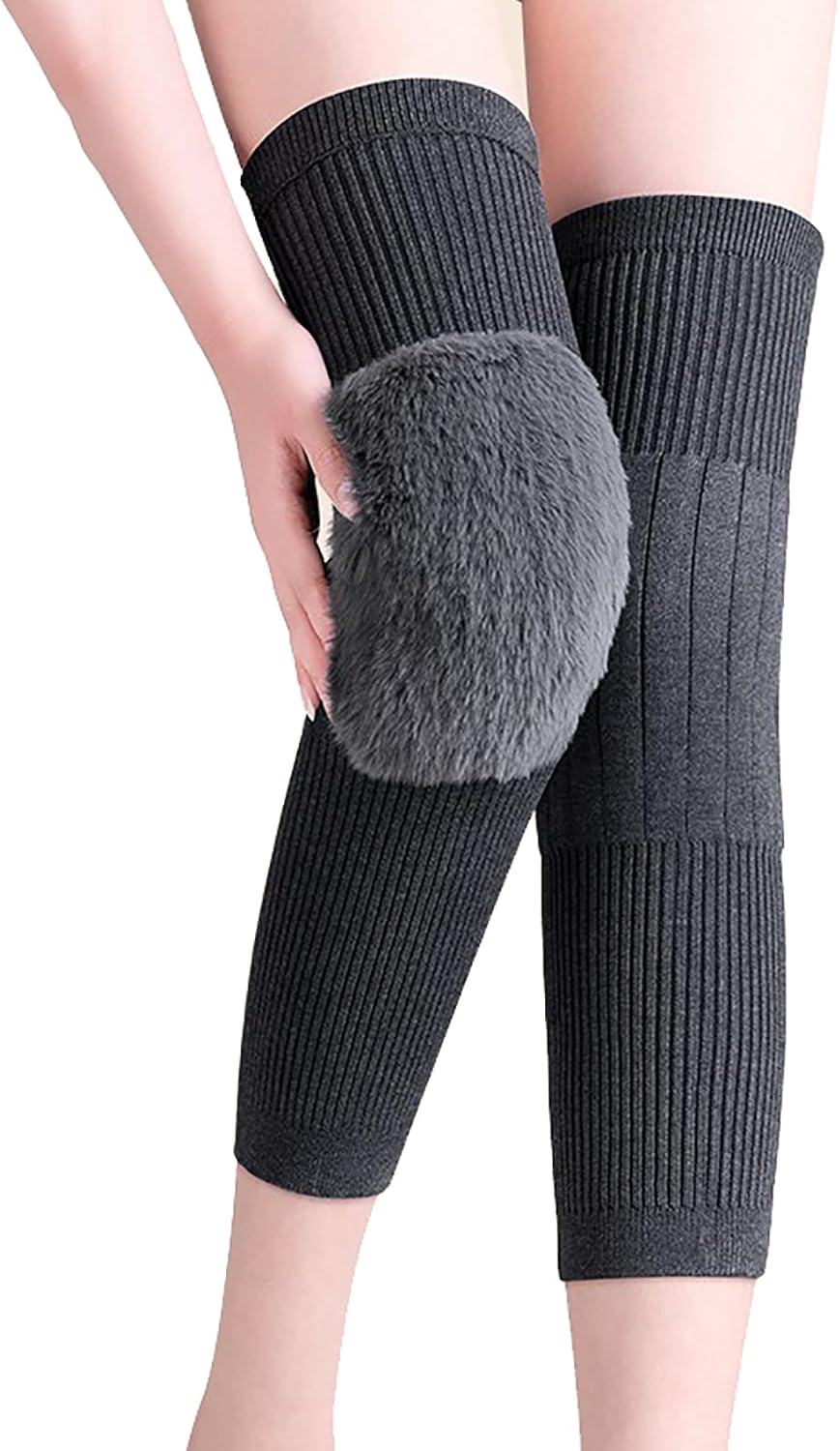 Cashmere Leg Warmer, Winter Warm Knitted Over Knee High Leg Warmer, Warm Thermal Knee Compression Sleeve - Image 1