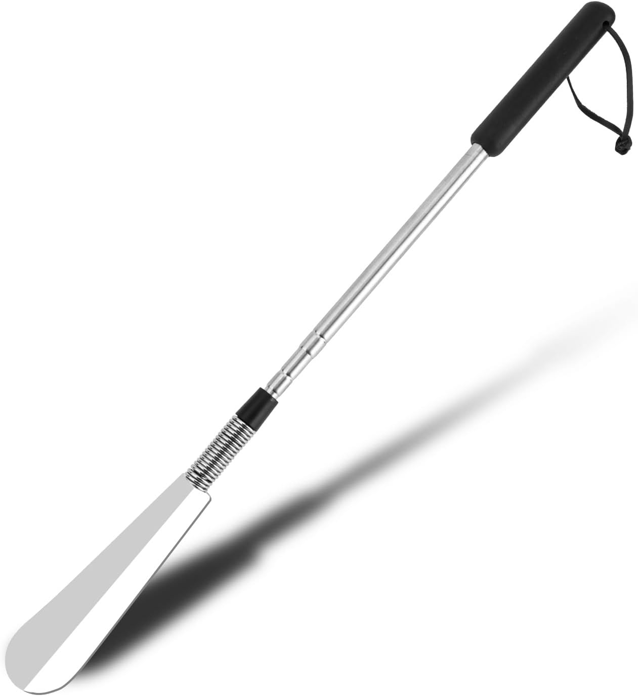 Extendable Shoe Horn, Premium Stainless Steel Adjustable Handle Shoe Lifter with Long Handle Shoehorn Telescopic Travel Shoe Helper Shoe Aid Tools for Women Men Seniors - Image 1