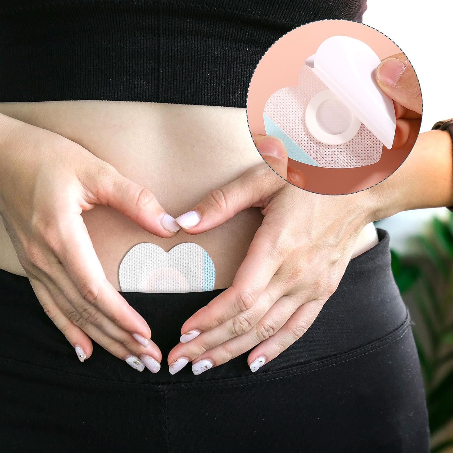 50pcs Castor Oil Wrap for Belly Button, Heart Shape Self-Adhesive & Highly Absorbent Castor Oil Wrap Pack for Belly Button Pad Patches Waterproof Disposable Cover Stickers (Oils Not Included) - Image 4