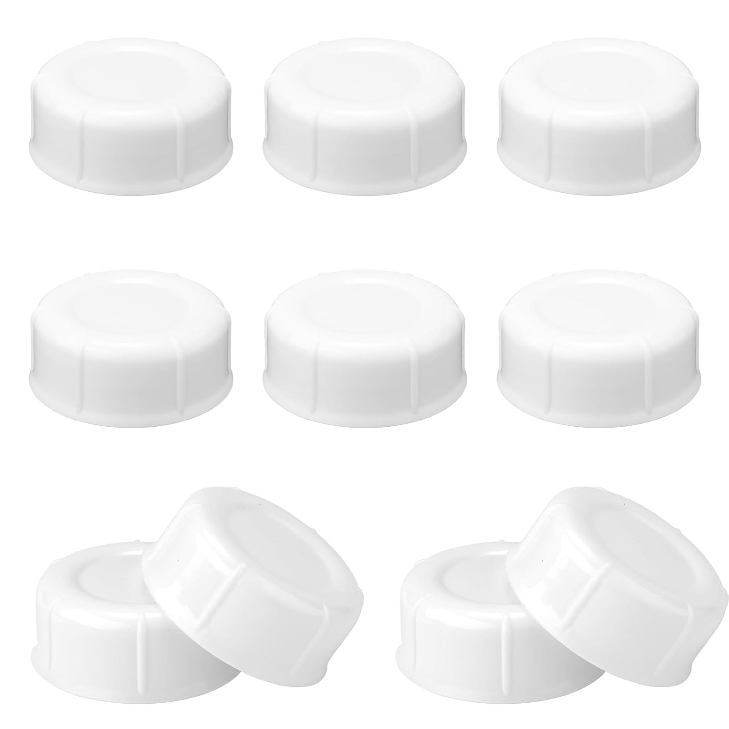 10pcs Narrow Baby Bottle Caps for Dr Brown & Medela Bottles, BPA Free Travel and Storage Baby Bottle Lids Replacement Parts with Sealing Gasket for Ameda Baby Bottles Accessory (White)  White    White - Image 1