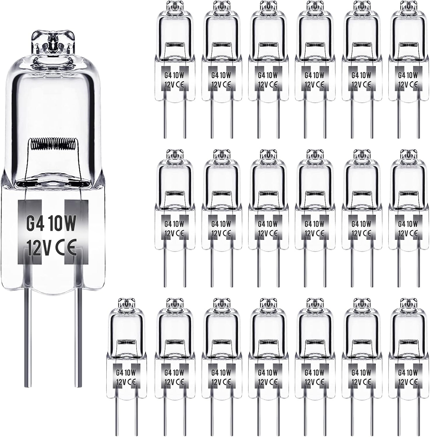 G4 halogen lamps 10W 12V - Warm white - 20-pack 10W 20pcs 10W - Image 1
