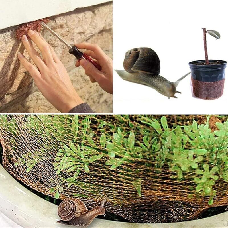 Copper net, 1 roll of 6 meters, against snails, mice, birds and nematodes, garden protection against rodents, knitted copper - Image 2