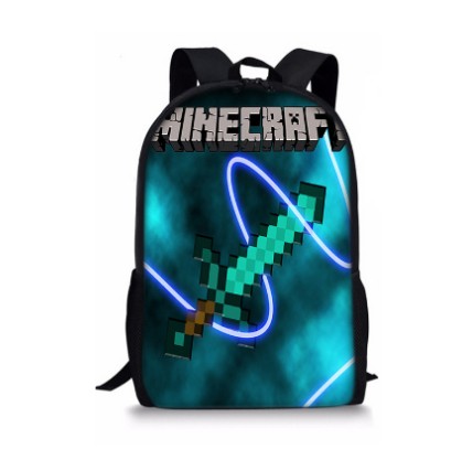 Minecraft-themed children's backpack, school bag, shoulder bag A - Image 1