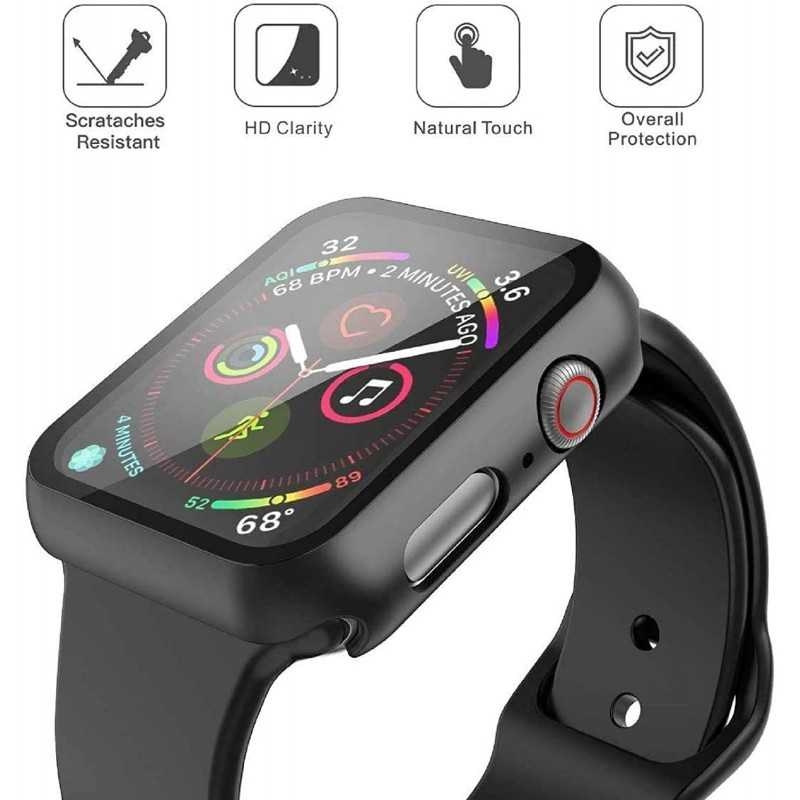 Compatible with Apple Watch 40mm Shockproof Case and 9H Tempered Glass 2-Pack Rose Gold - Image 2