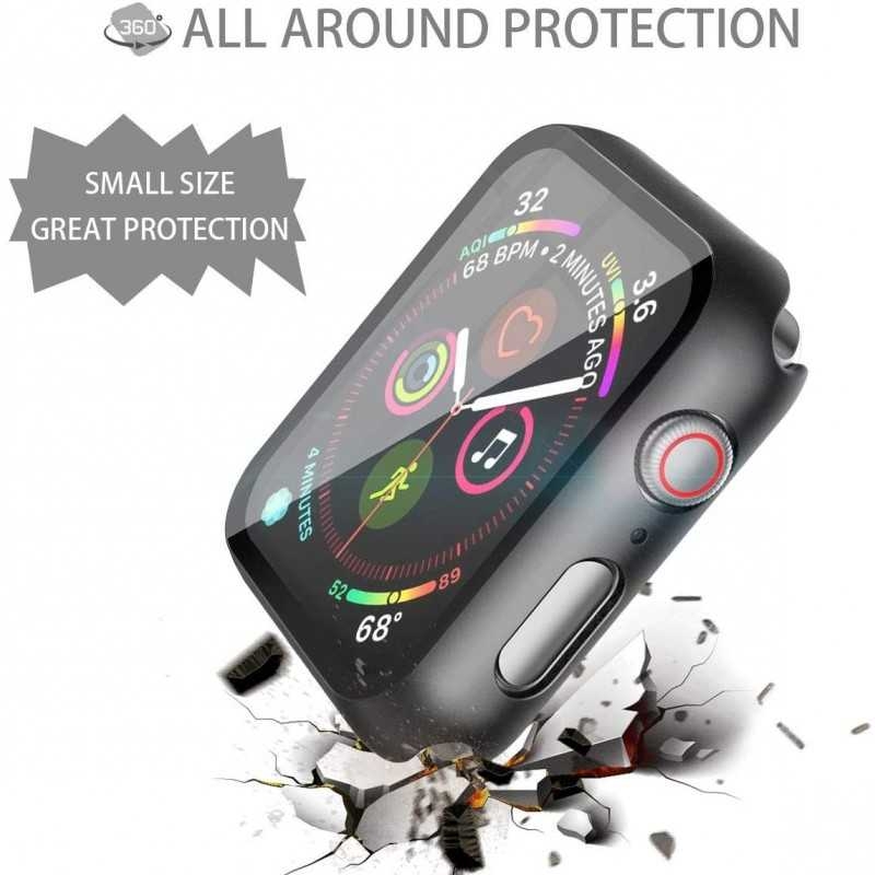 Compatible with Apple Watch 40mm Shockproof Case and 9H Tempered Glass 2-Pack Rose Gold - Image 4