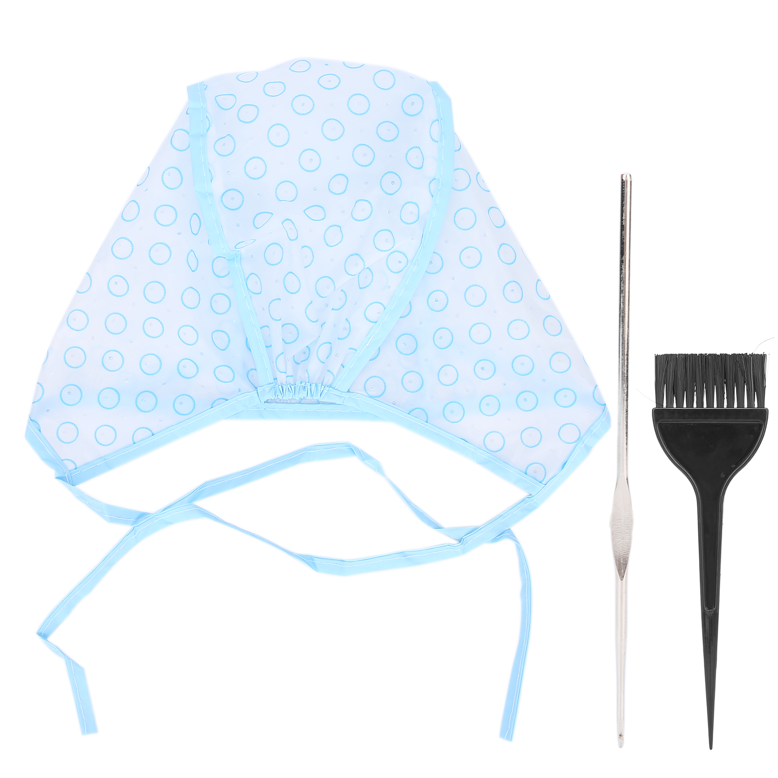 Hair Cap for Curls, Reusable Curl Cap with Hair Dyeing Brushes and Needle - Image 1