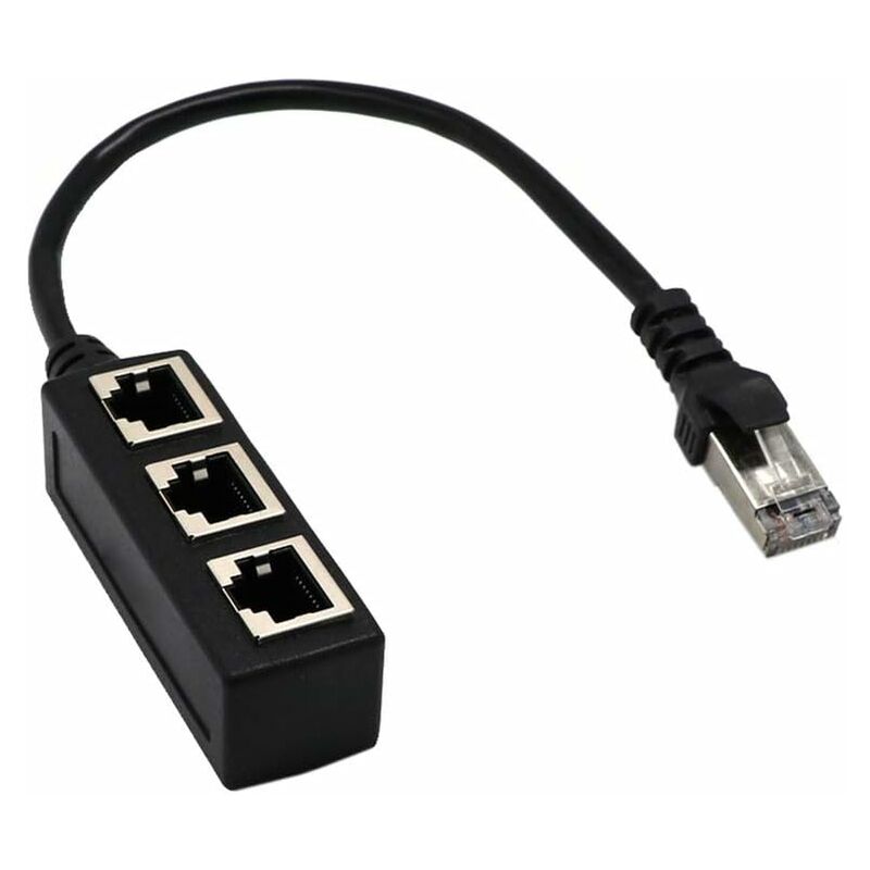 RJ45 Ethernet Splitter 1 to 3 Port Network Cable Adapter - Image 1