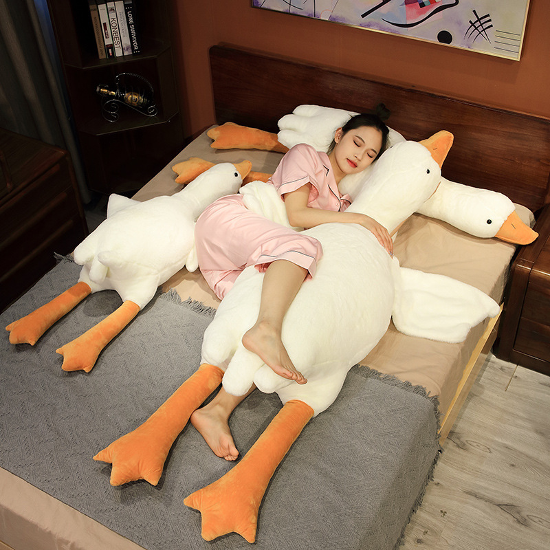 Giant White Goose Stuffed Animal Duck Plush Pillow 130cm - Image 2