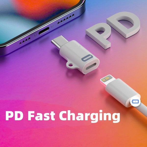 Compatible with iPhone, Lightning to USB-C adapter compatible with e.g. iPhone 15 White - Image 5