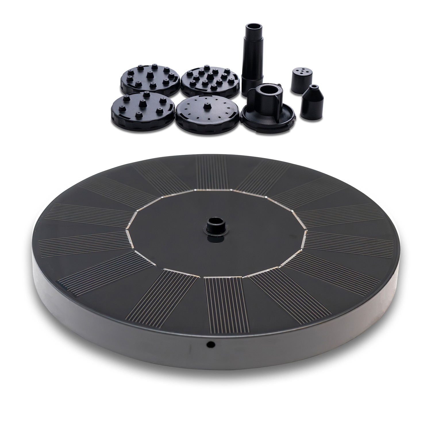 Solar Fountain with Solar Cell 16 cm Black for Garden Water Feature - Image 3