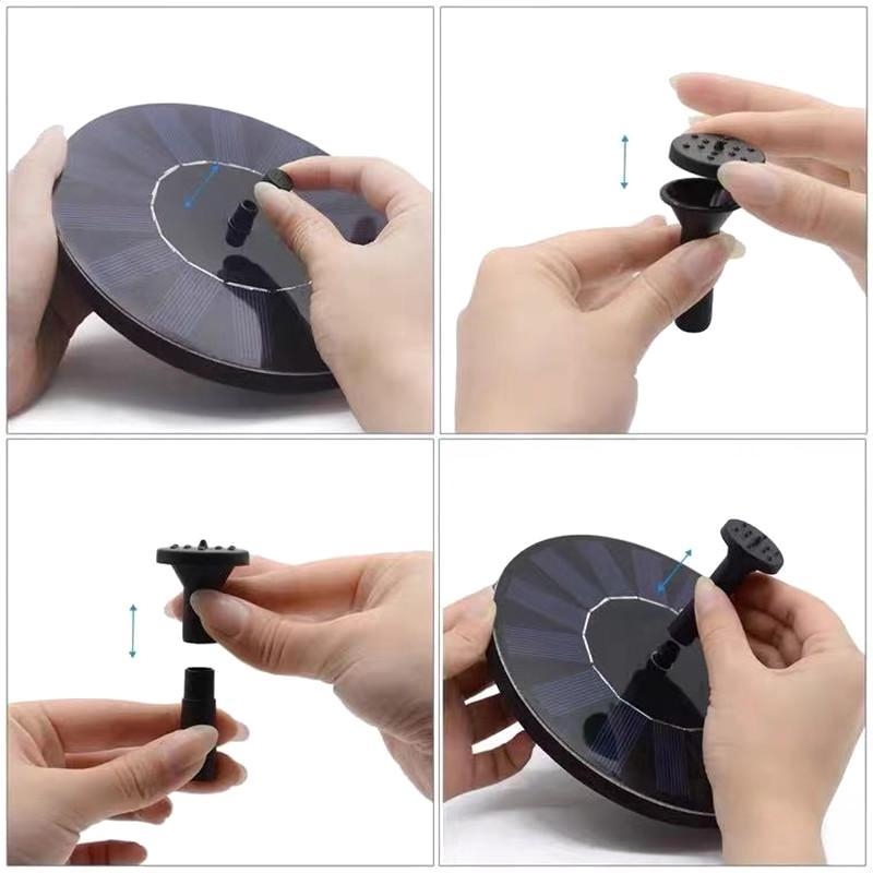 Solar Fountain with Solar Cell 16 cm Black for Garden Water Feature - Image 6