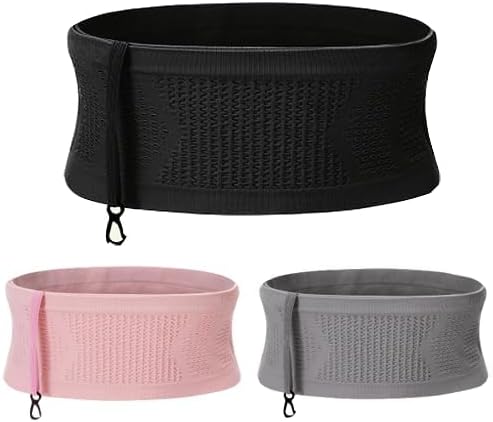 Breathable waist chain waist belt hidden wallet waist bag women's belly bag port running mobile phone holder keys money holder black S Black Black S - Image 1