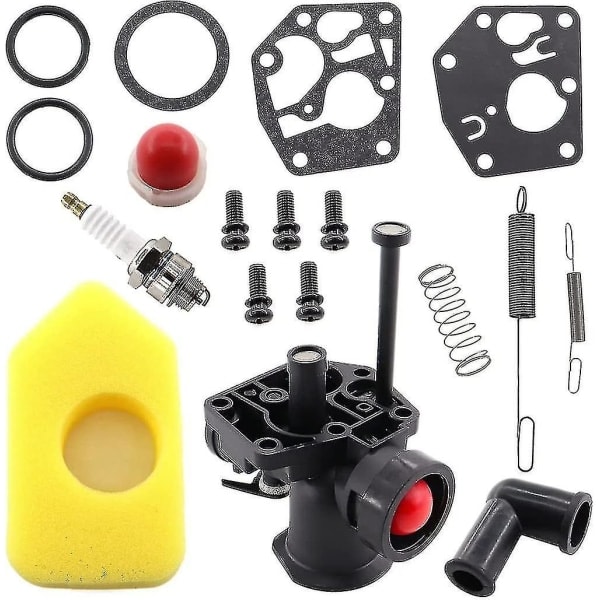 Briggs \u0026 Stratton Lawn Mower Carburetor Kit Compatible with Models 499809 498809a 494406 698369 691859 692211 795083 495770 - Image 1