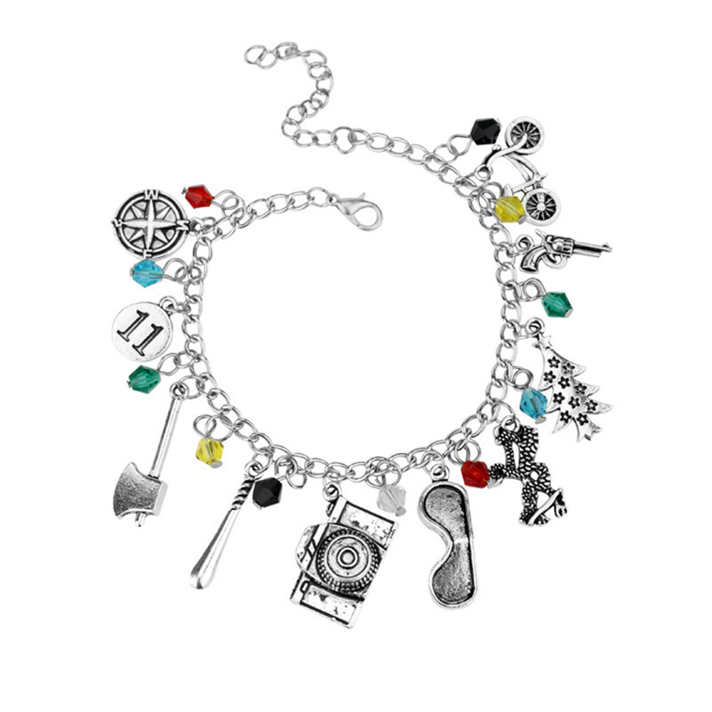 Stranger Things Charm Jewelry Necklace Bracelet Gift for Girls High Quality Silver Tone - Image 1