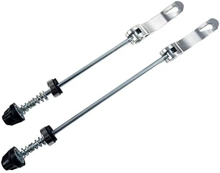 MTB Quick Release Skewer 145mm/180mm Front Rear Wheel Hub Axle QR Clamp Bolt Lever Pair Silver Compatible with Mountain and Road Bike - Image 2