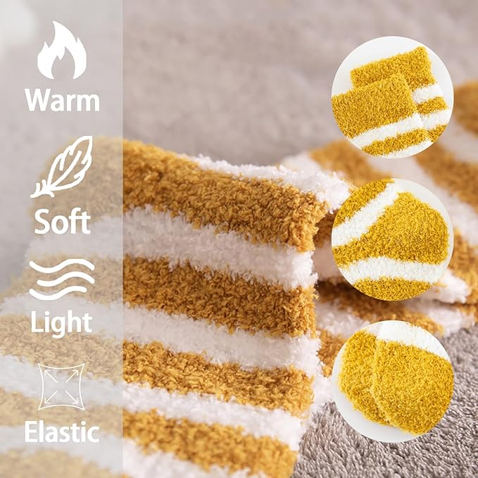 Warm Soft Socks for Women 6 Pairs Microfiber Winter Sleep Socks Size 36-40 - Image 2