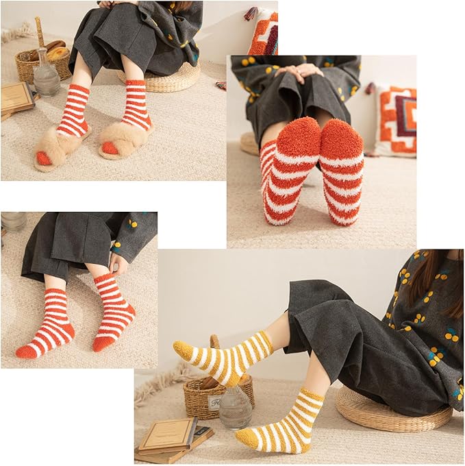 Warm Soft Socks for Women 6 Pairs Microfiber Winter Sleep Socks Size 36-40 - Image 4