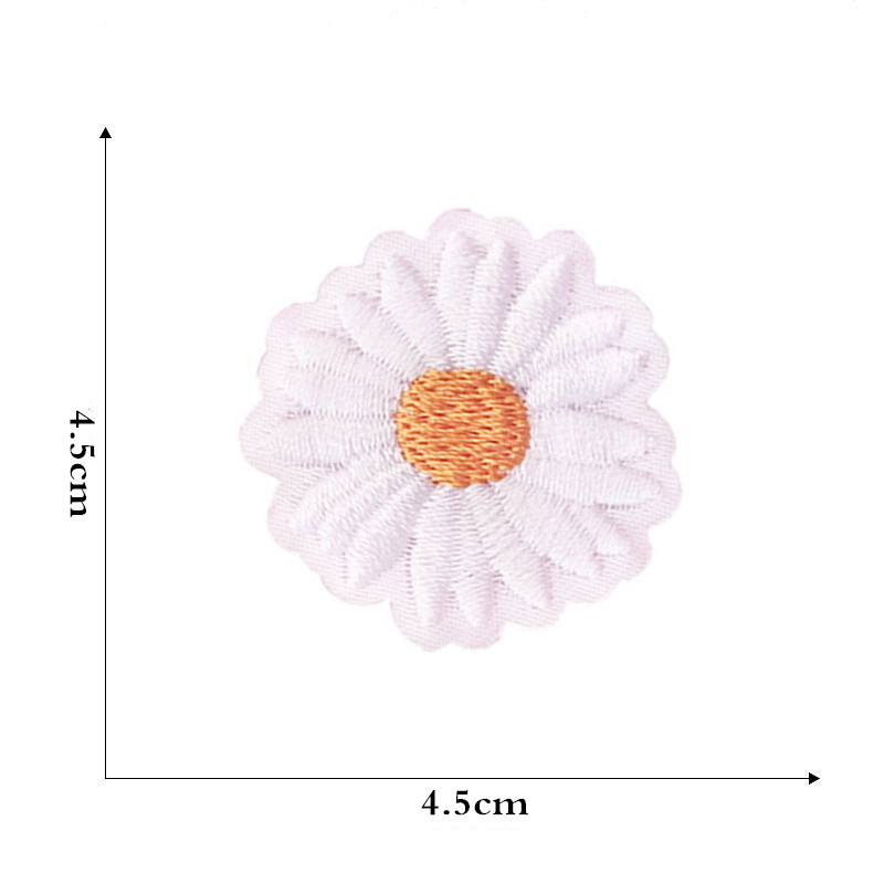 12 Pieces Embroidered Patches Iron-on Fabric Sew-on Patch Floral Pattern Mini Sunflower Embroidered Patches for Clothes Jeans Hat Backpacks - Image 5