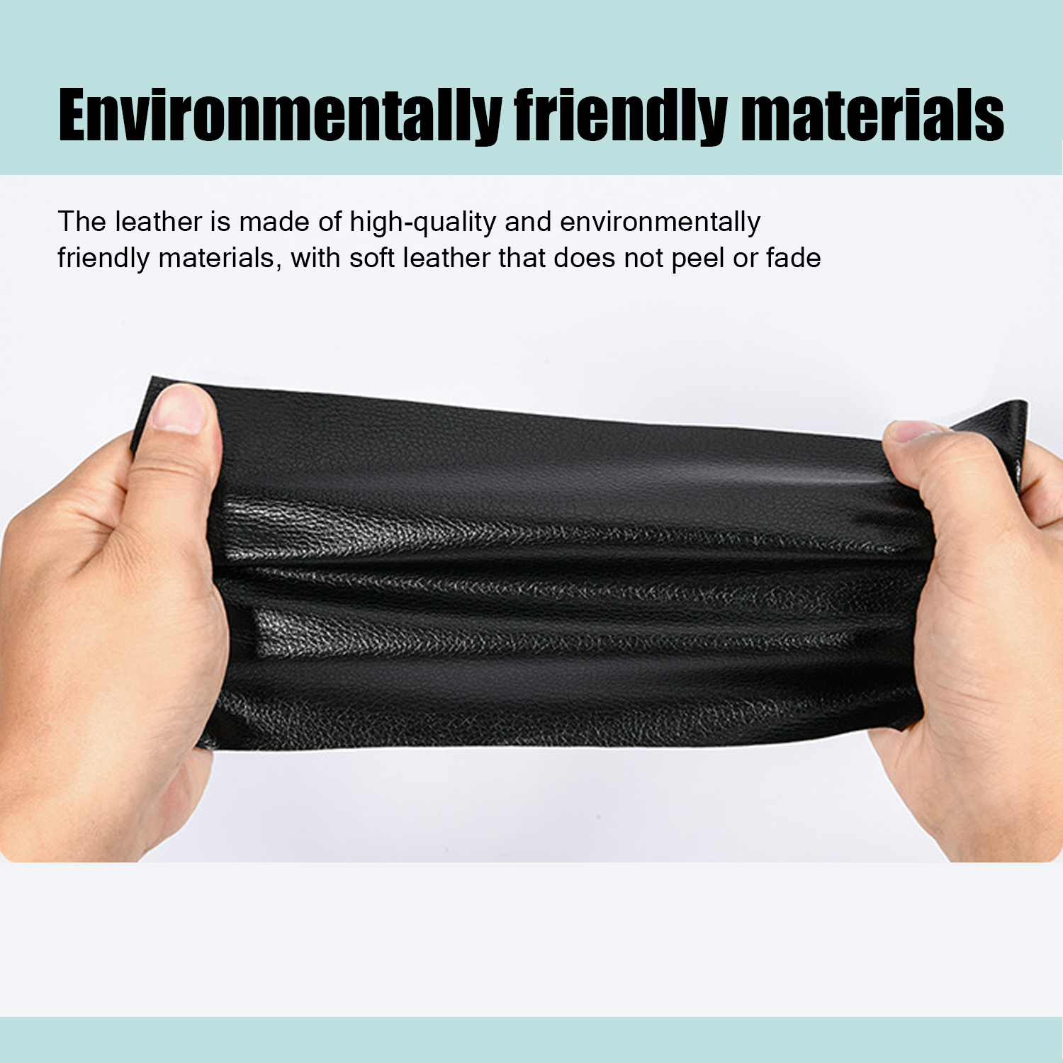 Self-Adhesive Repair Patch Faux Leather 50x138 cm Black - Image 4