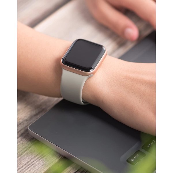 Soft Silicone Sports Bands Compatible with Apple Watch 40mm 38mm 41mm Series 7/6/5/4 Women Men - Image 3