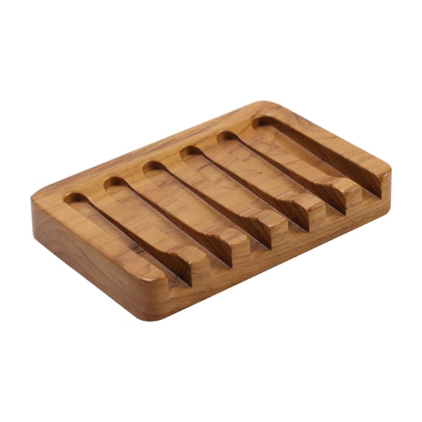 Wooden Soap Dish 2pcs, Soap Holder in Natural Teak, Soap Container for Shower, Bathroom, Kitchen, Bathtub, Razor, Sponges_max - Image 1