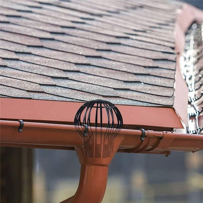 4-Pack Plastic Downspout Protectors - Compatible with Various Downspouts, Prevents Blockages from Leaves, Moss, Mud, Debris, 4 Units - Image 5