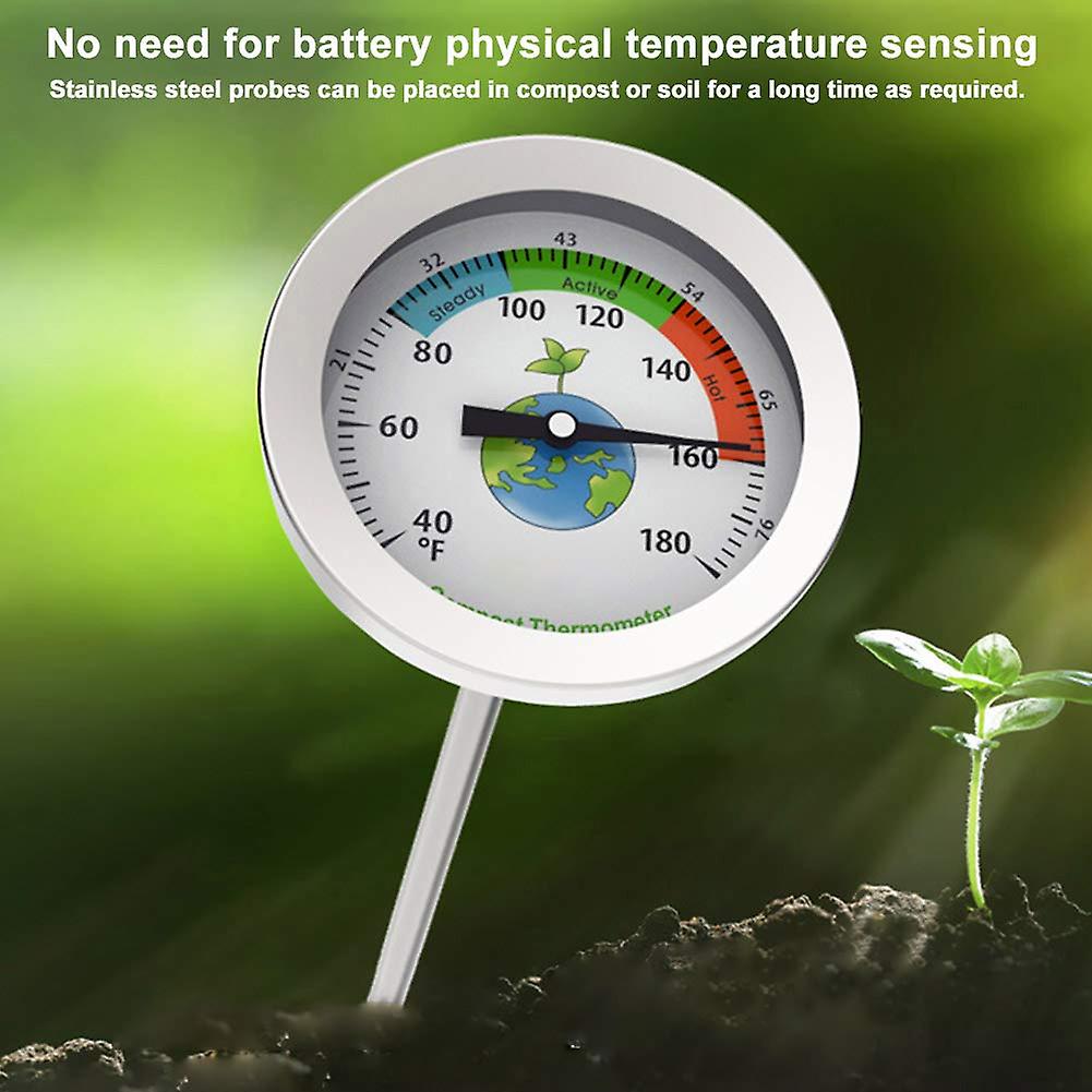Compost Thermometer with Max Dial for Garden Soil Measurement Portable - Image 4