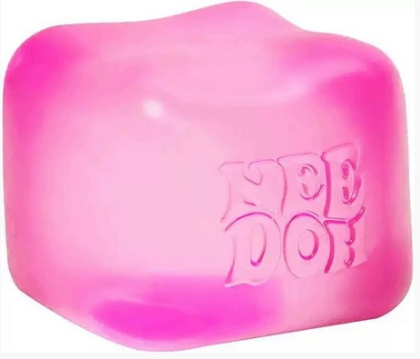 Soft Cube Fidget Toy 5.6*5.6*5.6cm, Transparent Squishy Stress Ball for Stress & Anxiety Relief(Pink) - Image 1