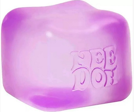 Soft Cube Fidget Toy 5.6*5.6*5.6cm, Transparent Squishy Stress Ball for Stress & Anxiety Relief(Purple) - Image 1