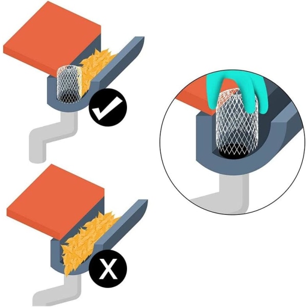 4-pack expandable metal gutter filter screens, leaf strainers, gutter and downspout guards - max - Image 5