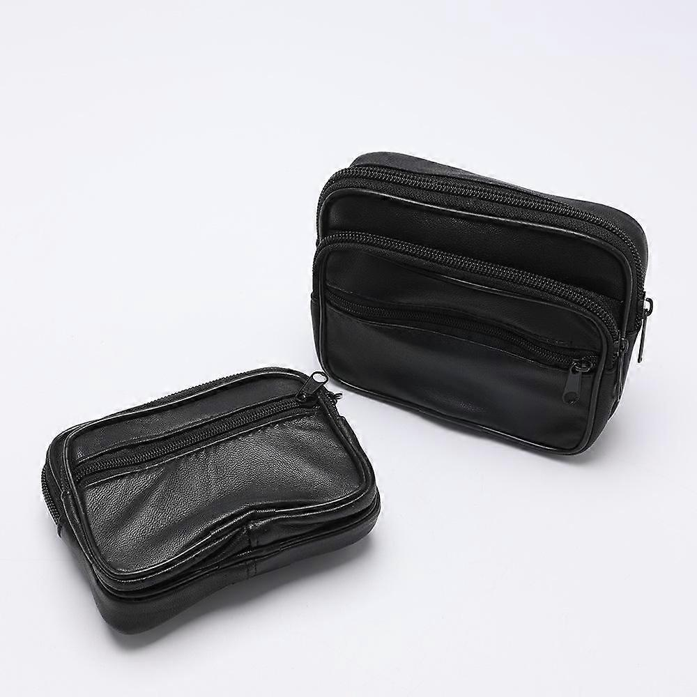 Genuine Leather Men's Waist Bag Pouch Belt Loop Card Holder Wallet with RFID Blocking - Image 2
