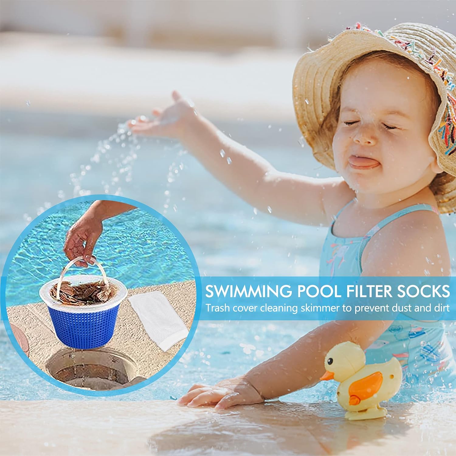 Pool Filter Socks 20pcs for Above Ground Pool Skimmer Compatible with Pool Pump - Image 3