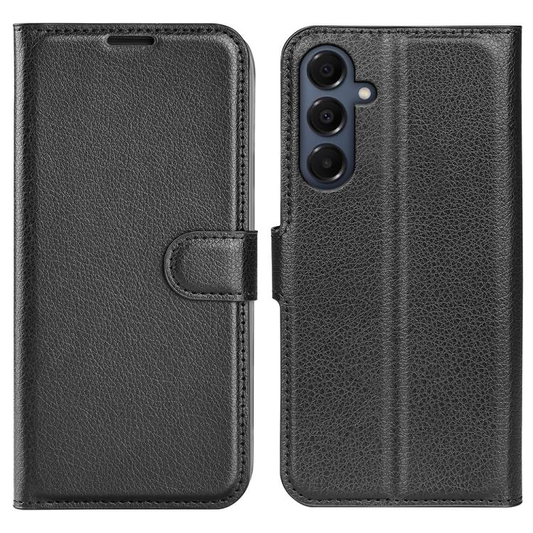 Compatible with Samsung Galaxy A17 5G Case Black Horizontal Flip Stand Cover - Image 1