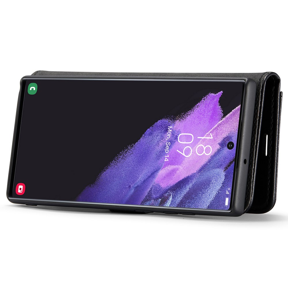 DG.MING Magnetic Wallet Case Compatible withSamsung Galaxy S22 Ultra Black 2-in-1 - Image 8