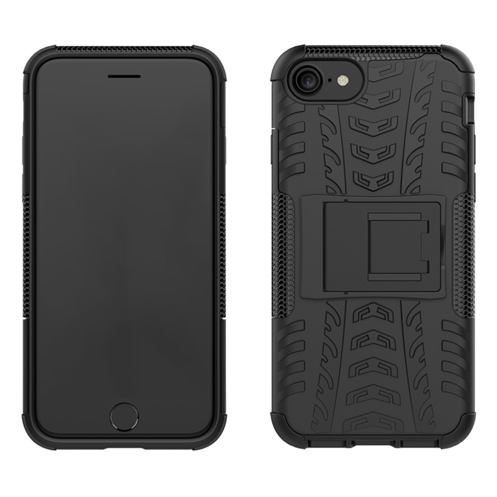 iPhone 7 8 SE 2020 2022 Compatible Ultimate Shockproof Stand Case Black - Image 1