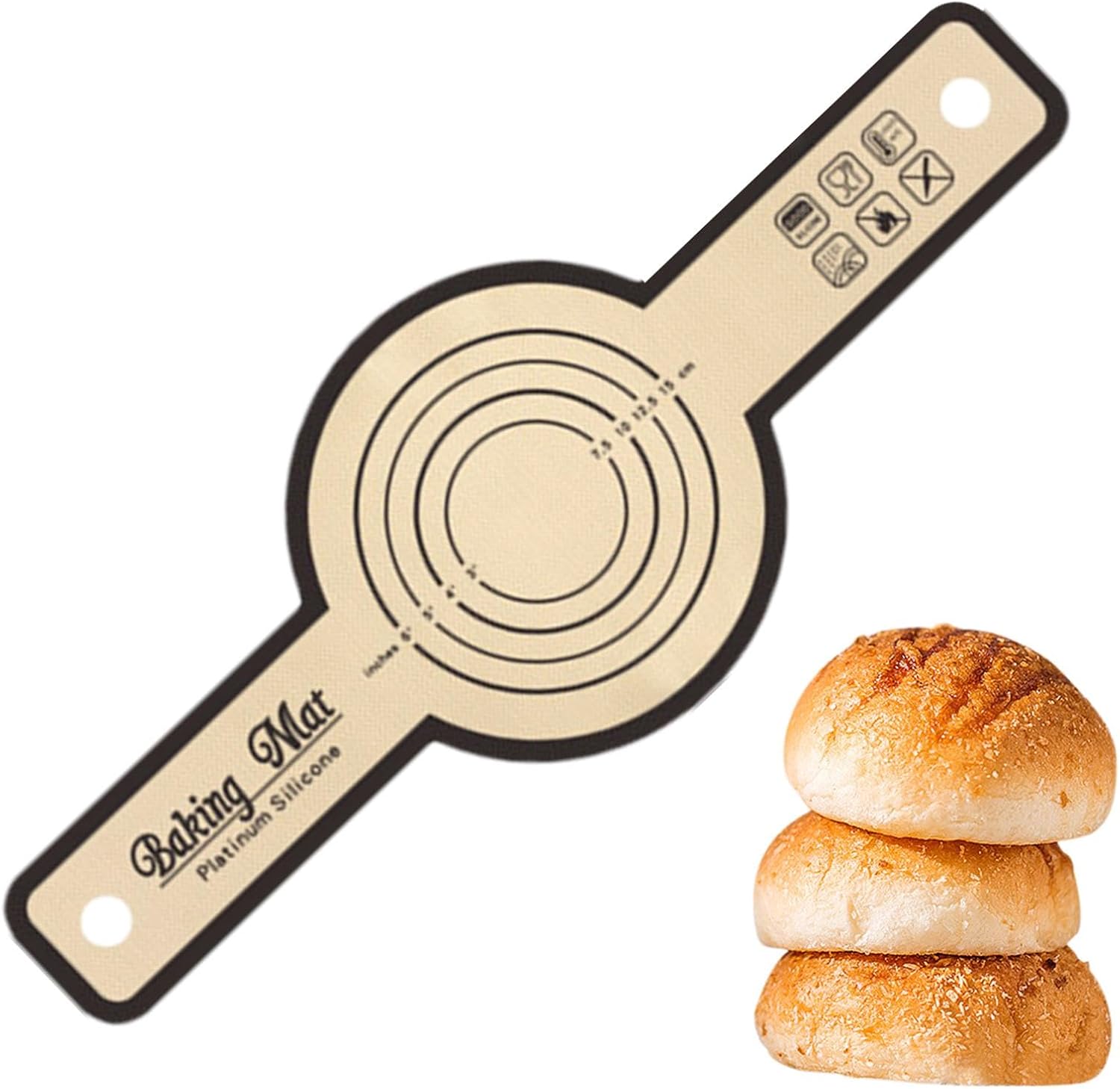 Silicone Dough Mat with Precise Scale Foldable Bread Rolling Kneading Baking Mat - Image 4