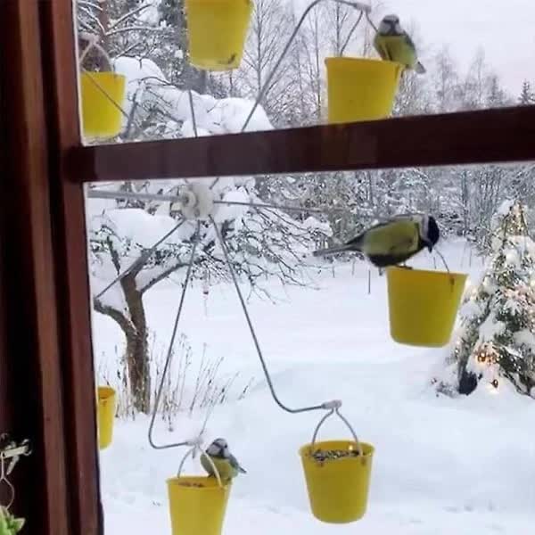 Bird Feeder Carousel Toy With Water Bottle and Food Dish - Image 5