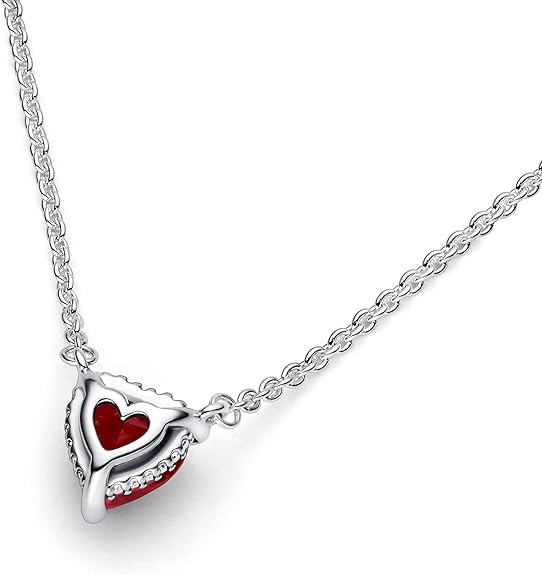 1 Timeless Red Heart Necklace - Image 3